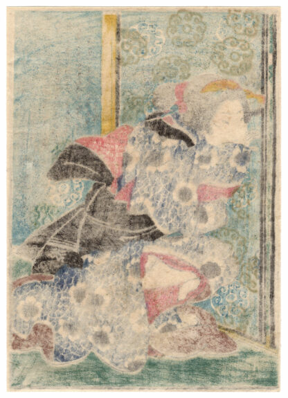 DOUBLE CHERRY BLOSSOMS: EXCITED VOYEUR (Utagawa Kunimaro)