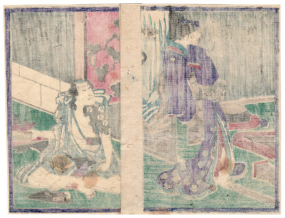 TOKUBEI THE FOND OF SAKE (Utagawa School)